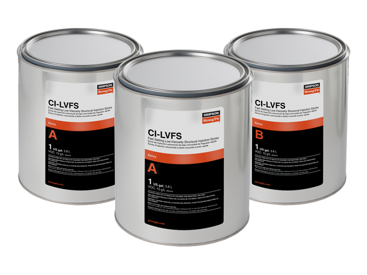 Simpson Strong-Tie CILVFS3KT CI-LV FS™ Fast-Setting Low-Viscosity Structural Injection Epoxy (3-gal. Kit)