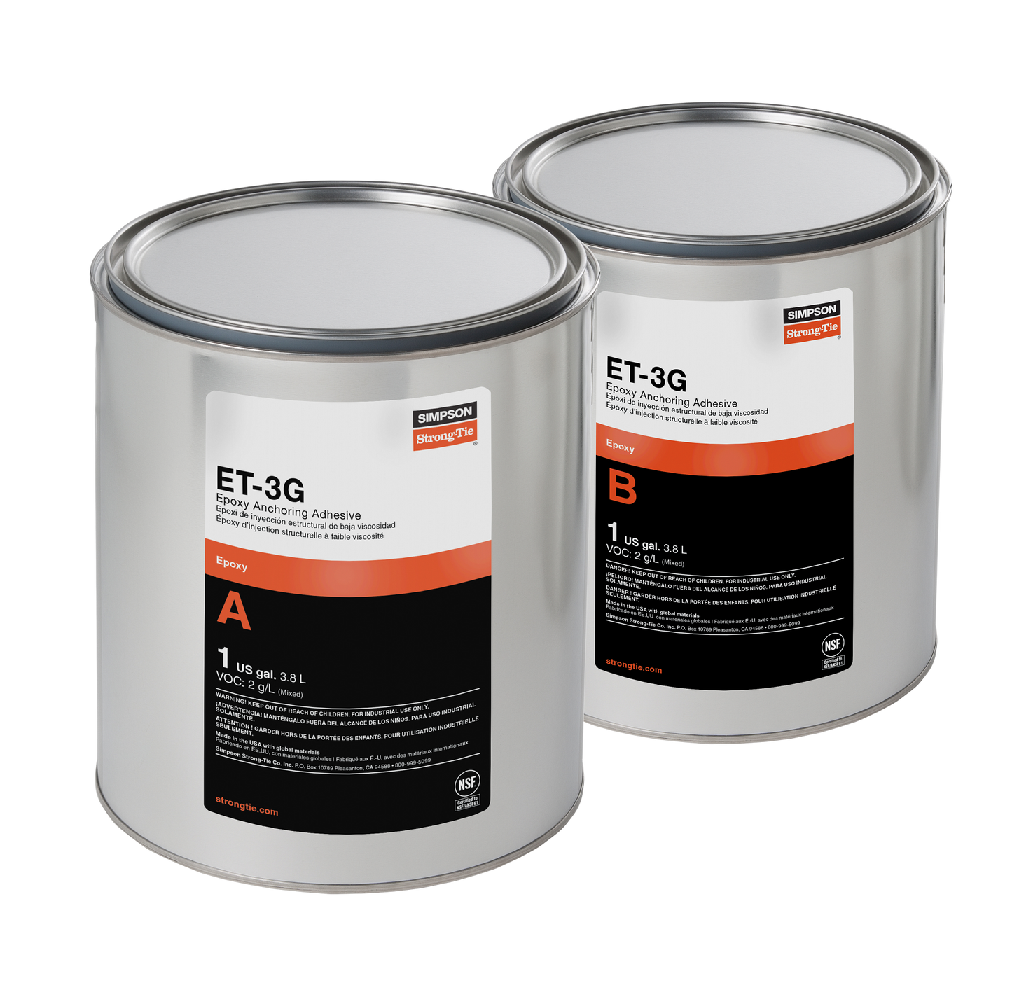 Simpson Strong-Tie CILV3KT CI-LV™ Low-Viscosity Structural Injection Epoxy (3-gal. Kit)