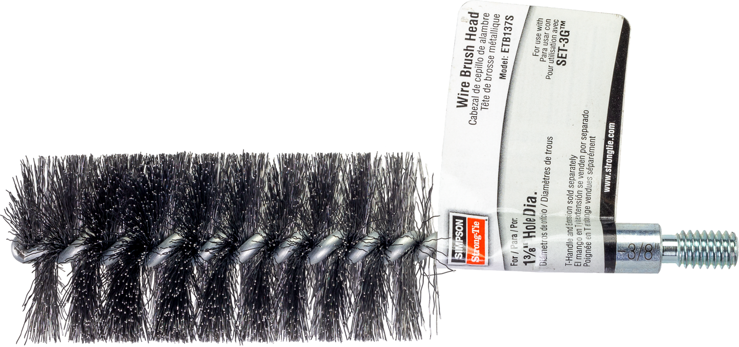 Simpson Strong-Tie ETB137S ETBS 1-3/8-in. Wire Hole-Cleaning Brush Head (Pack of 25)