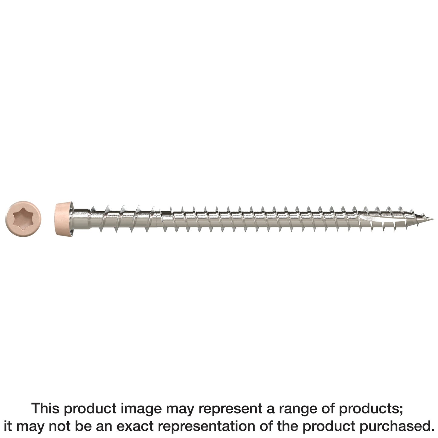 Simpson Strong-Tie DCU234S316TN05 Deck-Drive™ DCU COMPOSITE Screw (Collated) — #10 x 2-3/4 in. Type 316, Tan 05 (1000-Qty) (Pack of 64)