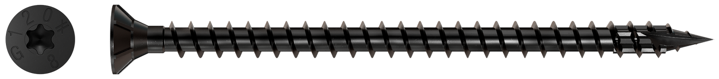 Simpson Strong-Tie SDCF8X120-R50 Strong-Drive® SDCF TIMBER-CF Screw — 0.315 in. x 4-3/4 in. T40, E-Coat® (50-Qty) (Pack of 6)