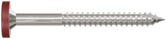 Simpson Strong-Tie T08175FS75RD01 Fascia Board Screw — #8 x 1-3/4 in. T-20 6-Lobe Pancake Head Type 316, Red 01 (75-Qty) (Pack of 500)