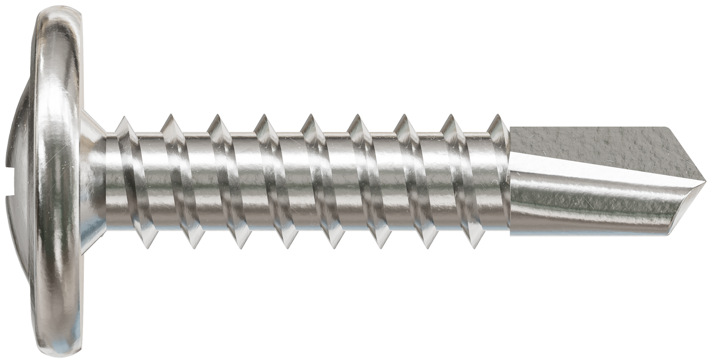 Simpson Strong-Tie F08T075KDB Self-Drilling Wire-Lath Modified Truss-Head Screw — #8 x 3/4 in. Type 410 (6000-Qty) (Pack of 64)