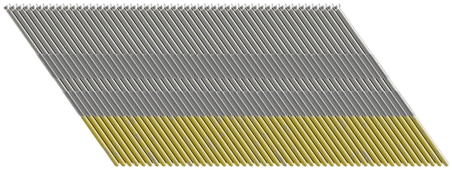 Simpson Strong-Tie T15N250SFB Tape Collation, DA-Style Angle, 15-Gauge Finishing Nail — 2-1/2 in. Type 316 (500-Qty) (Pack of 40)