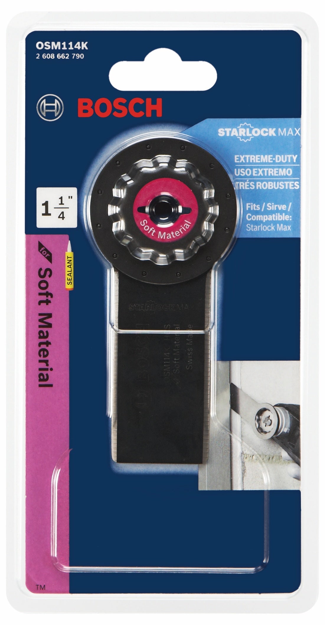 Cuchillo sellador multiherramienta oscilante StarlockMax® de 1-1/4 pulg. BOSCH OSM114K