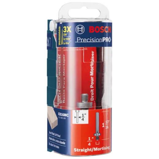 Mandril de mortaja BOSCH 82816MC de 1/4 pulg. (broca de fresadora)