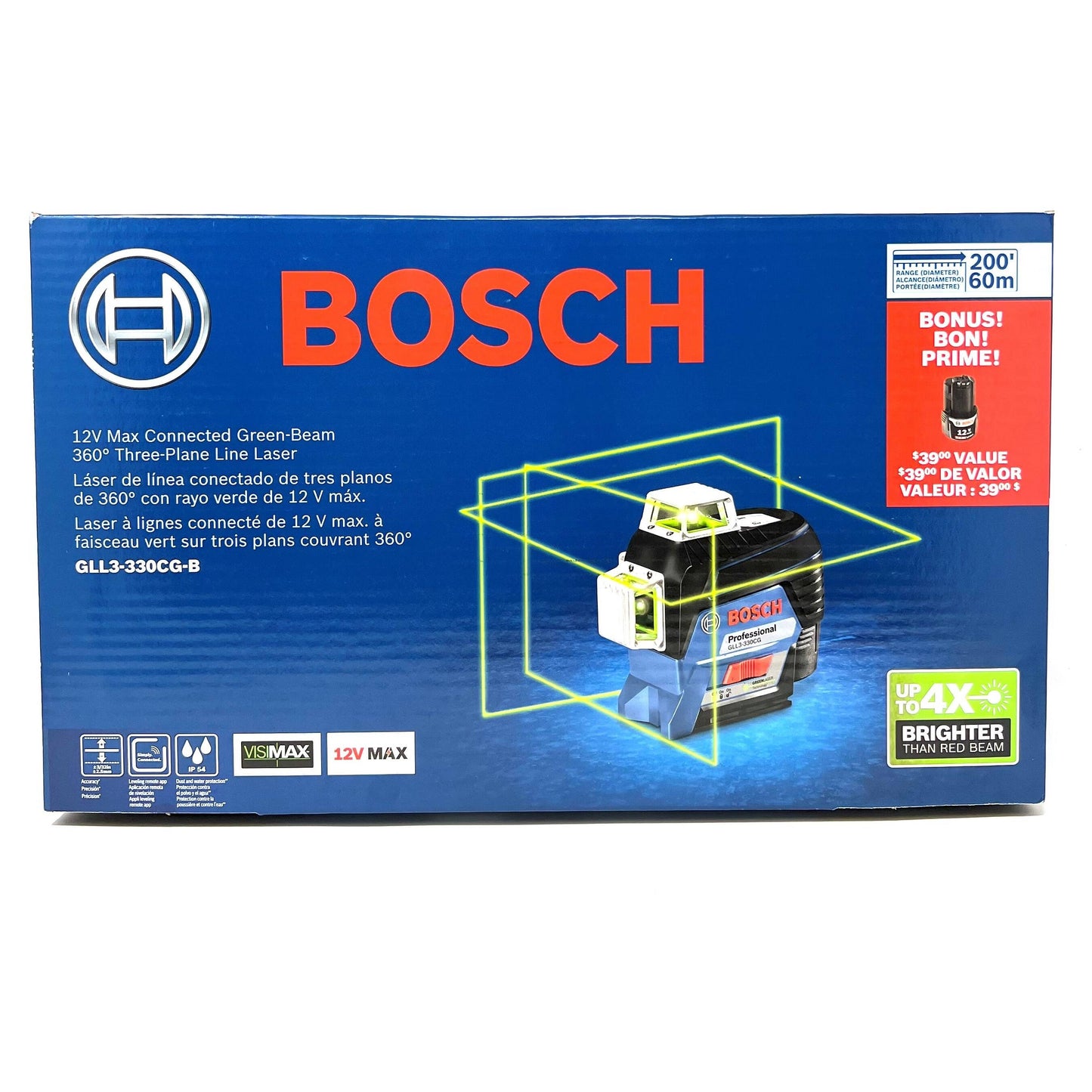 Bosch GLL3 330CG B 360-Degree Green Beam 
