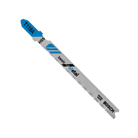 BOSCH T118A 5 pc. 3-5/8 In. 17-24 TPI Basic for Metal T-Shank Jig Saw Blades