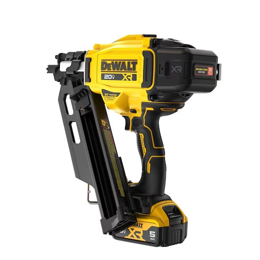 DEWALT DCN930P1 20V MAX* Brushless Cordless 30° Paper Tape Framing Nailer Kit
