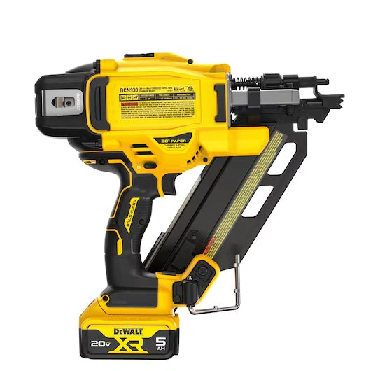 DEWALT DCN930P1 20V MAX* Brushless Cordless 30° Paper Tape Framing Nailer Kit