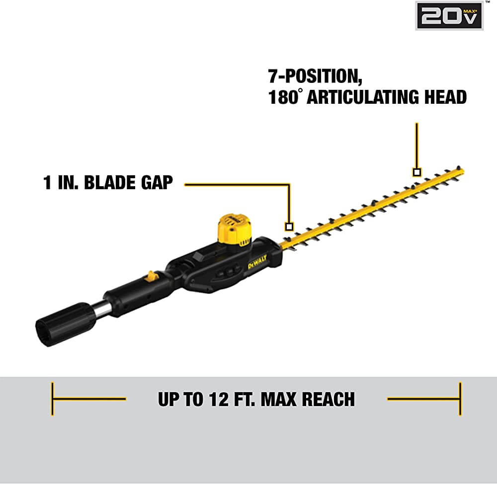 Recortadora de setos de pértiga DEWALT DCPH820B 20V MAX*