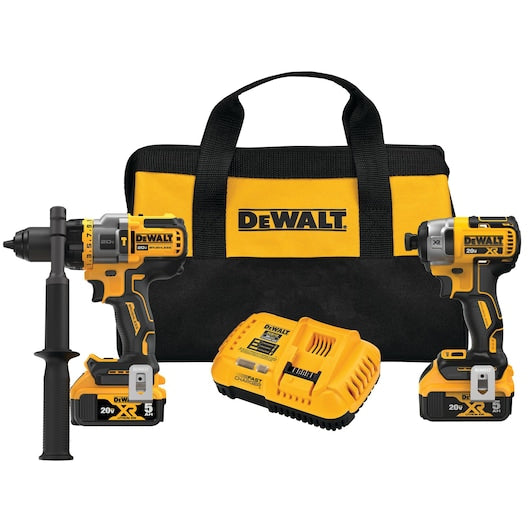 DEWALT DCK2100P2 20V MAX* Hammer Drill and 20V MAX* Impact Driver with FLEXVOLT ADVANTAGE™ Combo Kit