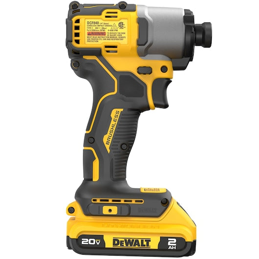 DeWalt DCF840D1 20V MAX* Brushless Cordless 1/4 in. Impact Driver Kit