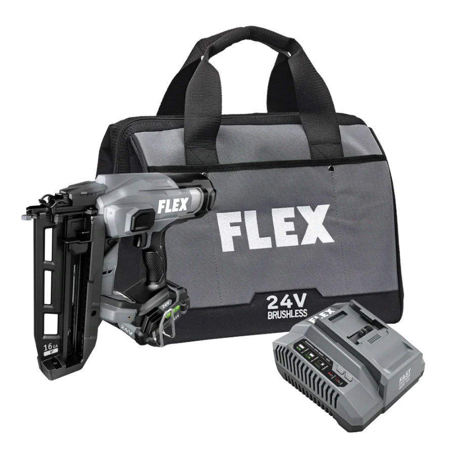 FLEX FX4321-1A 16Ga Straight Nailer Kit (1x2.5Ah Battery+160W Charger)