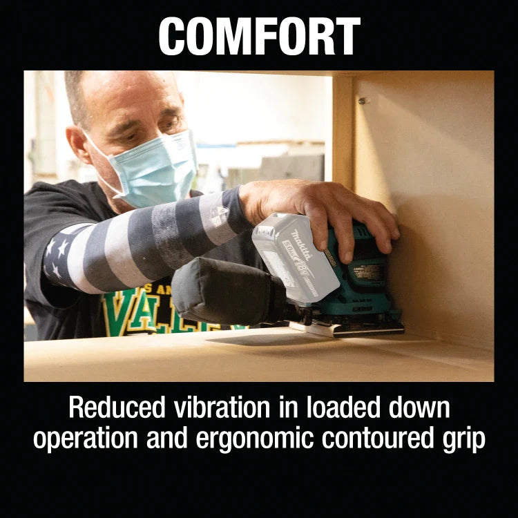 Makita XOB02Z 18V LXT® Lithium‑Ion Cordless 1/4 Sheet Finishing Sander (Tool Only)