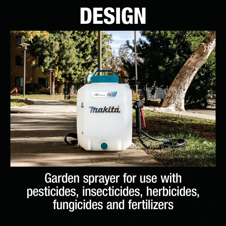 Makita XSU01Z 18V LXT® Lithium‑Ion Cordless 2.6 Gallon Backpack Sprayer, Tool Only