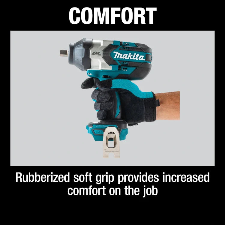 Makita XWT19Z 18V LXT® Lithium-Ion Brushless Cordless 3-Speed 1/2" Sq. Drive Impact Wrench w/ Detent Anvil, (Tool Only)