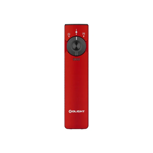 OLIGHT ARKFELDPRO3RRDCWV3RGL Arkfeld Pro Flat EDC Flashlight with LED Light UV and Laser - Red