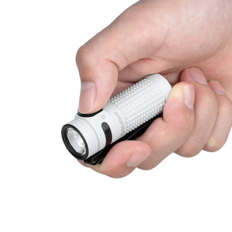 OLIGHT BATON4KITWH Baton 4 Powerful EDC Flashlight 1300 Lumens - White-Premium (With Charging Case)