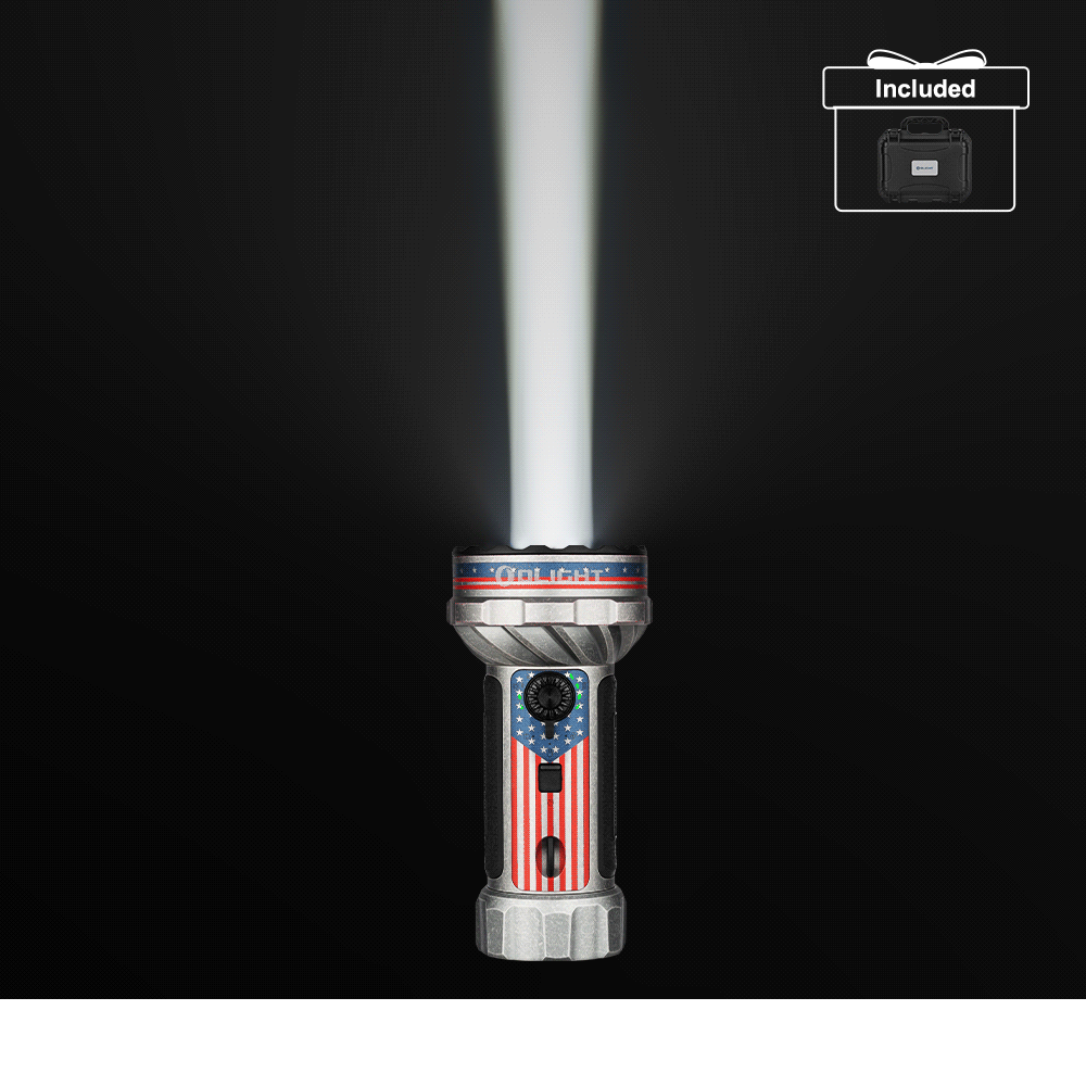 OLIGHT MARAUDERMINI2SSS Marauder Mini 2 Compact Powerful Flashlight -Stonewashed Stars and Strips