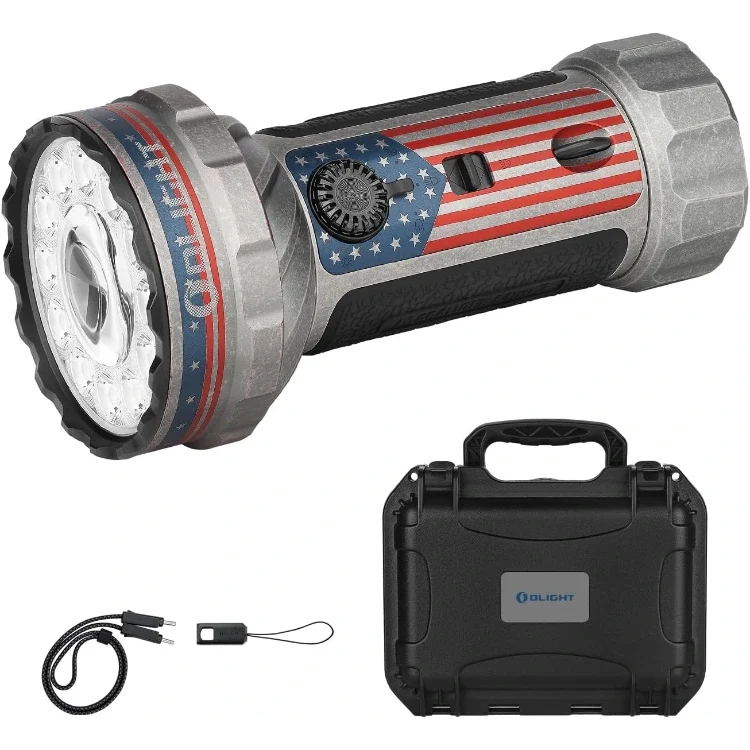 OLIGHT MARAUDERMINI2SSS Marauder Mini 2 Compact Powerful Flashlight -Stonewashed Stars and Strips