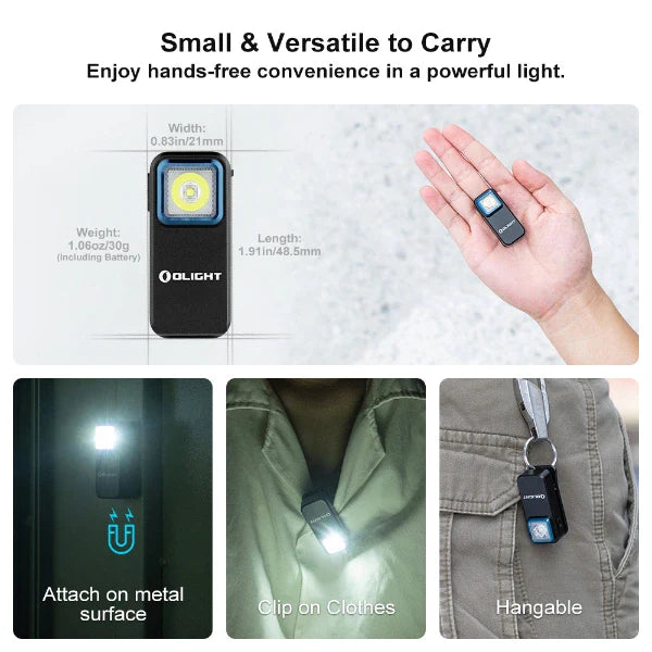 OLIGHT OCLIPBK Oclip Clip Light with White and Red Light