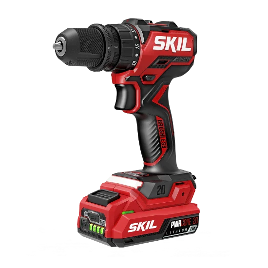 SKIL QD6293B-10 20V Installation Drill Kit with 4 Attachments, 20V 2.0Ah USB-C Battery and 45W PD Charger