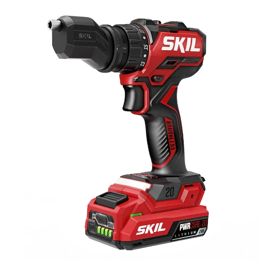SKIL QD6293B-10 20V Installation Drill Kit with 4 Attachments, 20V 2.0Ah USB-C Battery and 45W PD Charger