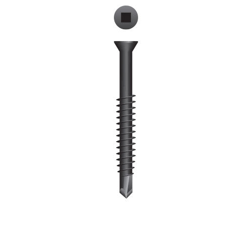 T3Q - Strong-Point Square Drive Trim Head, Phosphate Coated, 8-18 x 3, #2 Point, Box of 2,000