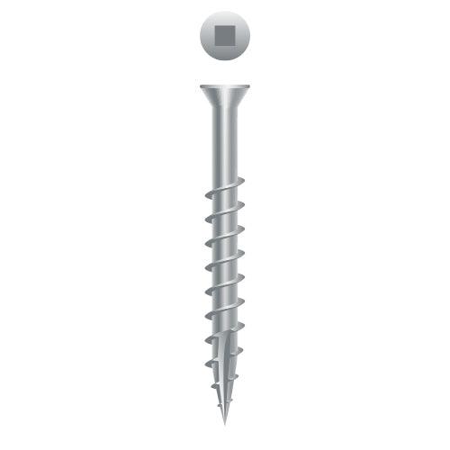 X3QSS - Strong-Point 305 Stainless Steel Square Drive Trim Head, Coarse Thread, Type '17', 7 x 3, Box of 2,000