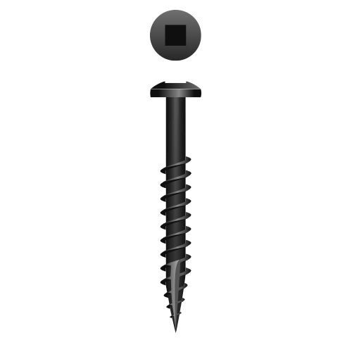 XQ6 - Strong-Point Face Framing Square Drive #7 Pan Head, Type '17', Black Oxide Coated, 6-20 x 1-1/2, Box of 7,000