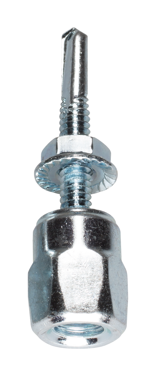 Simpson Strong-Tie RSV37112N-5 Steel Rod Hanger #12–20 x 1-1/2 in. Vertical Threaded Anchor for 3/8 in. Rod w/ Nut (25-Qty) (Pack of 10)