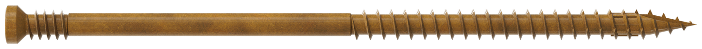 Simpson Strong-Tie FT09400MB Finish Trim Screw — #9 x 4 in. T15, Trim-Head, Quik Guard®, Tan (1000-Qty)