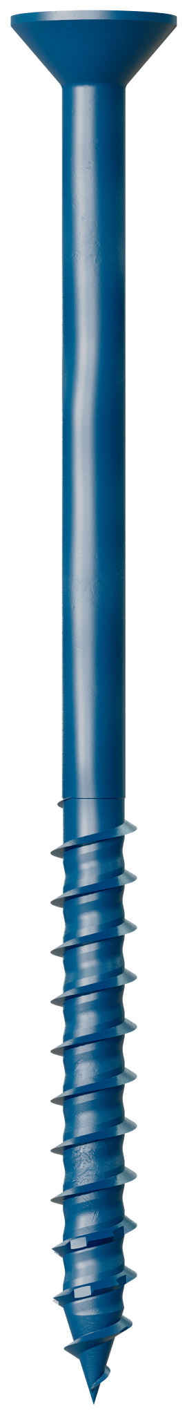 Simpson Strong-Tie TNT25400TF Titen Turbo™ — 1/4 in. x 4 in. 6-Lobe Flat-Head Concrete and Masonry Screw, Blue (100-Qty) (Pack of 360)