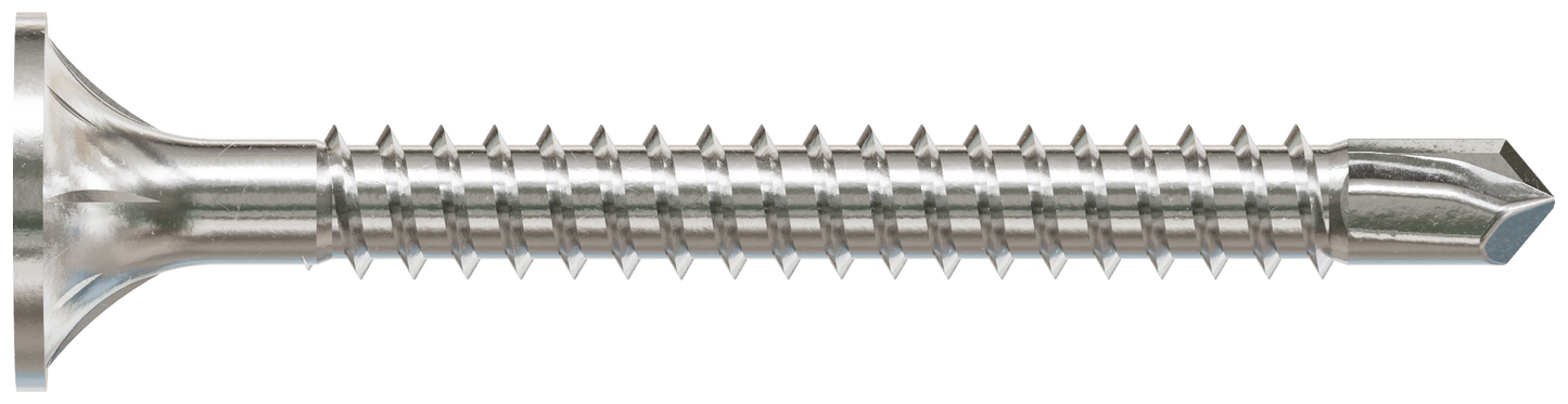 Simpson Strong-Tie F08T162WDC Self-Drilling Fiber-Cement Screw — #8 x 1-5/8 in. #2 Square Drive, Type 410 (100-Qty) (Pack of 5)