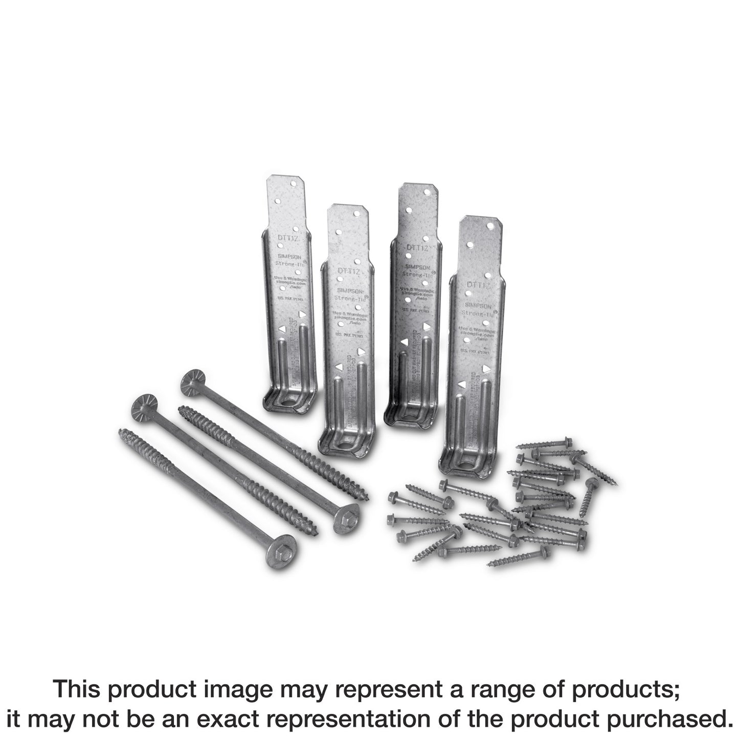 Simpson Strong-Tie DTT1Z-KT DTT1Z® ZMAX® Galvanized Deck Tension Tie Kit for 2x with Screws (4-Qty) (Pack of 400)