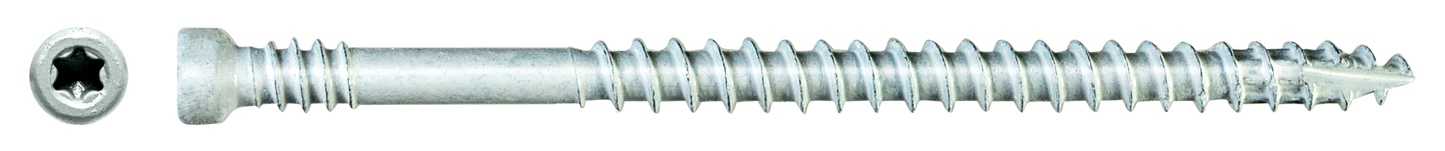 Simpson Strong-Tie FT07212MBW Finish Trim Screw — #7 x 2-1/2 in. T10, Trim-Head, Quik Guard®, White (1750-Qty)