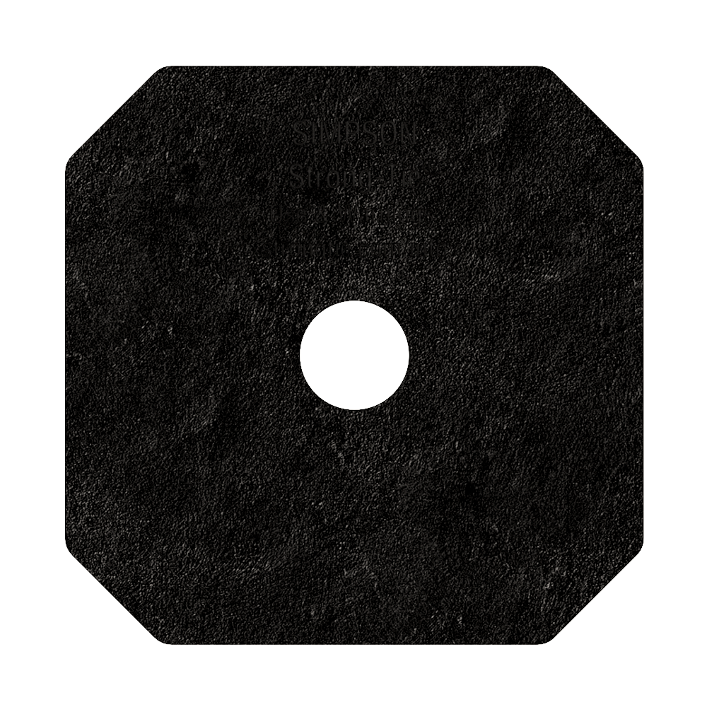 Simpson Strong-Tie APVDW56 Outdoor Accents® Avant Collection™ Z-MAX®, Black Powder-Coated Decorative Washer (Pack of 24)