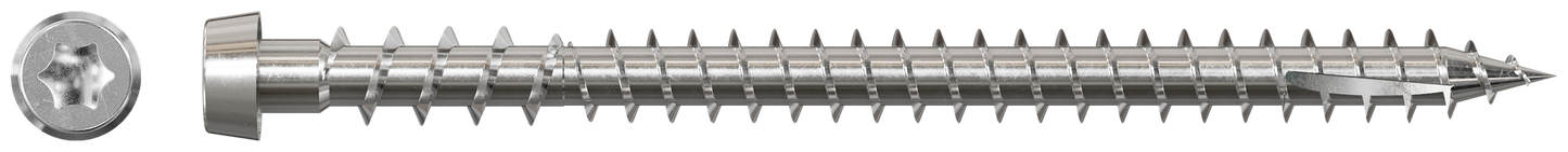 Simpson Strong-Tie DCU234S316 Deck-Drive™ DCU COMPOSITE Screw (Collated) — #10 x 2-3/4 in. Type 316 (1000-Qty) (Pack of 100)