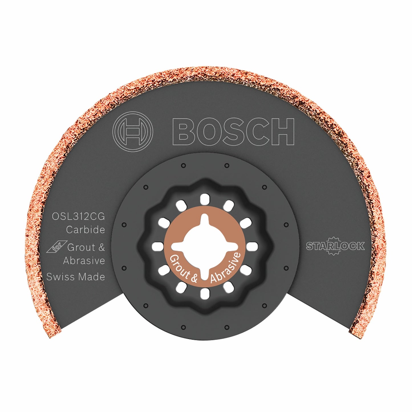 Hoja de amolar para lechada/grano de carburo para herramienta multiusos oscilante Starlock® BOSCH OSL312CG de 3-1/2 pulg. x 1/8 pulg.