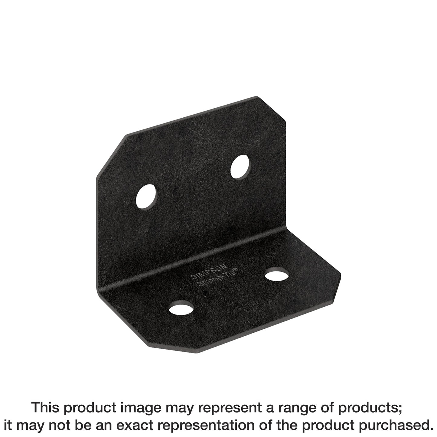 Simpson Strong-Tie APVA6 Outdoor Accents® Avant Collection™ ZMAX®, Black Powder-Coated 90° Angle for 6x (Pack of 12)