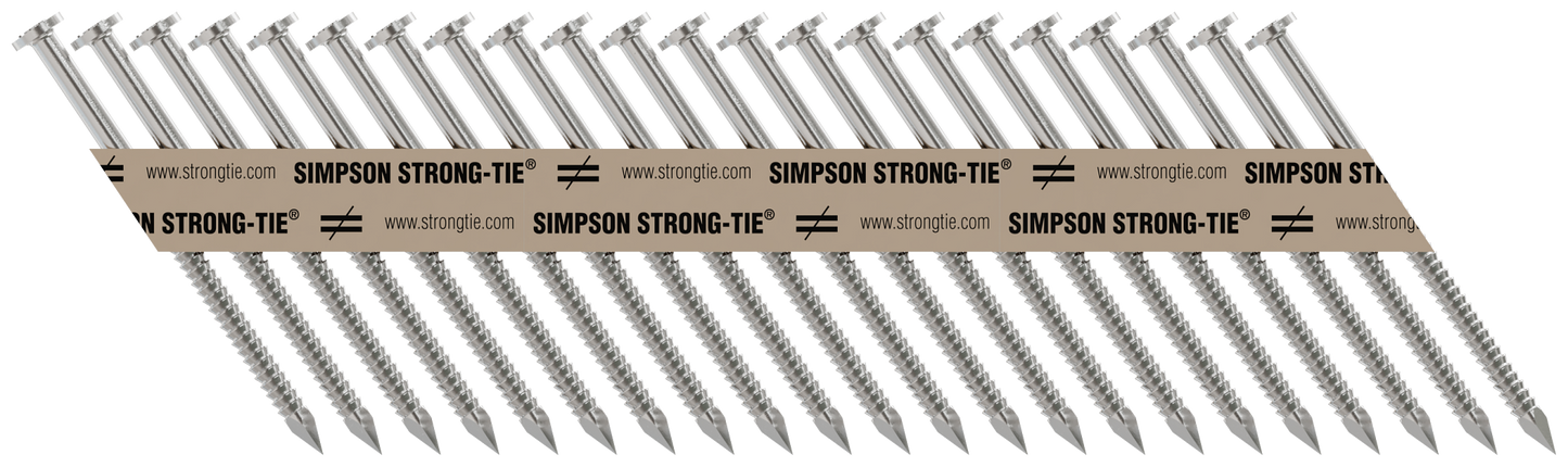 Simpson Strong-Tie T10A250MCN Strong-Drive® 33° SCNR™ RING-SHANK CONNECTOR Nail — 2-1/2 in. x .131 in. Type 316 (1000-Qty)