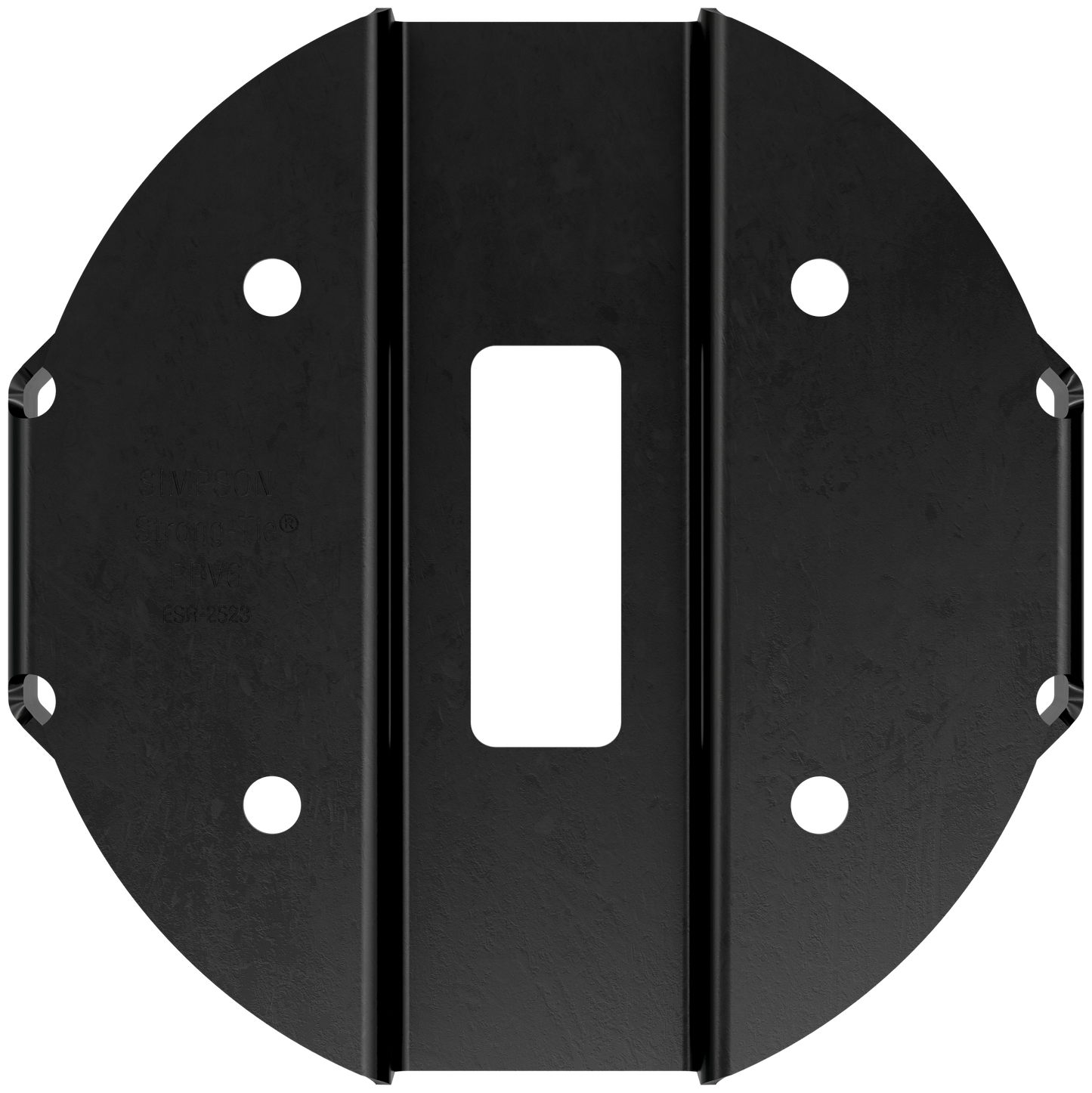 Simpson Strong-Tie PBV6PC PBV 6-in. Black Powder-Coated Hidden Standoff Post Base for Viga Post
