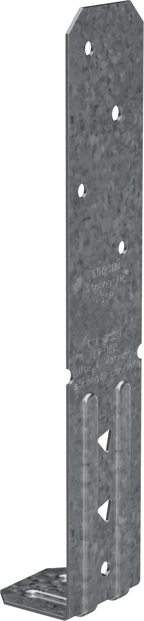 Simpson Strong-Tie SSP SSP 18-Gauge Galvanized Single Stud Plate