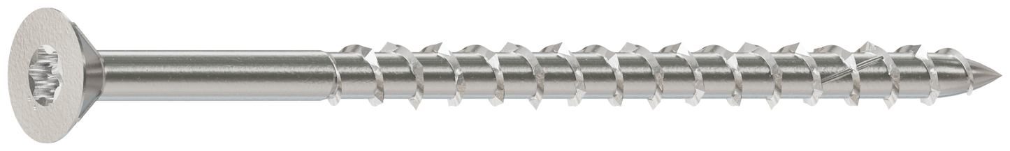 Simpson Strong-Tie S08300WPF1 Deck-Drive™ DWP WOOD SS Screw — #8 x 3 in. T20, Flat Head, Type 305 (1 lb.)
