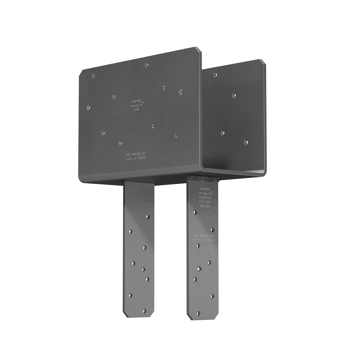 Simpson Strong-Tie CCQ5-6SDS2.5 CCQ™ Column Cap for 5-1/8 in. Beam, 6x Post with Strong-Drive® SDS Screws (Pack of 60)