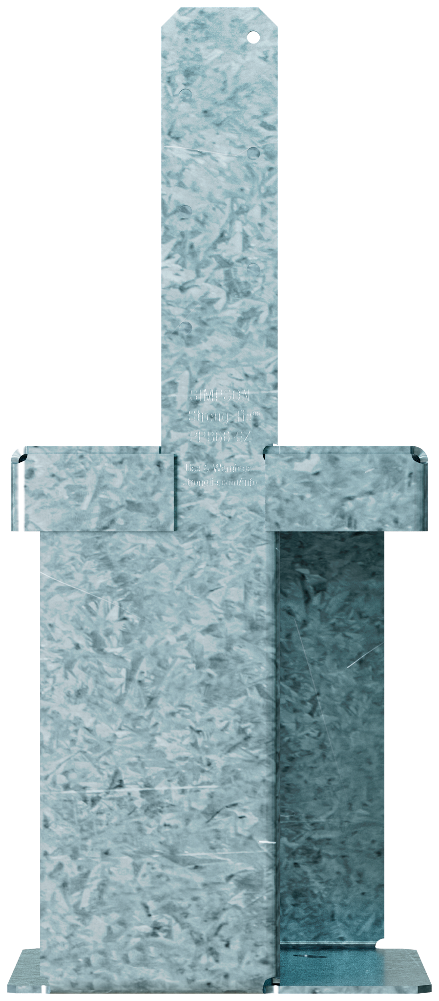 Simpson Strong-Tie PPB66-6Z PPBZ™ Porch Post Base for 6x6 Post and 6 in. Slab (Pack of 4)
