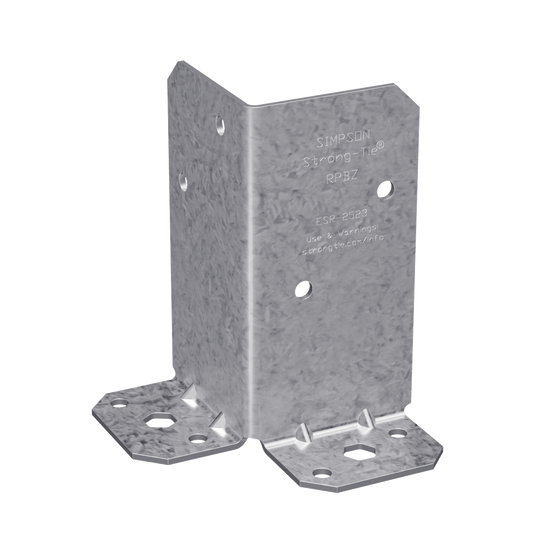 Simpson Strong-Tie RPBZ RPBZ ZMAX® Galvanized Retrofit Post Base for Double 2x4 (Pack of 12)