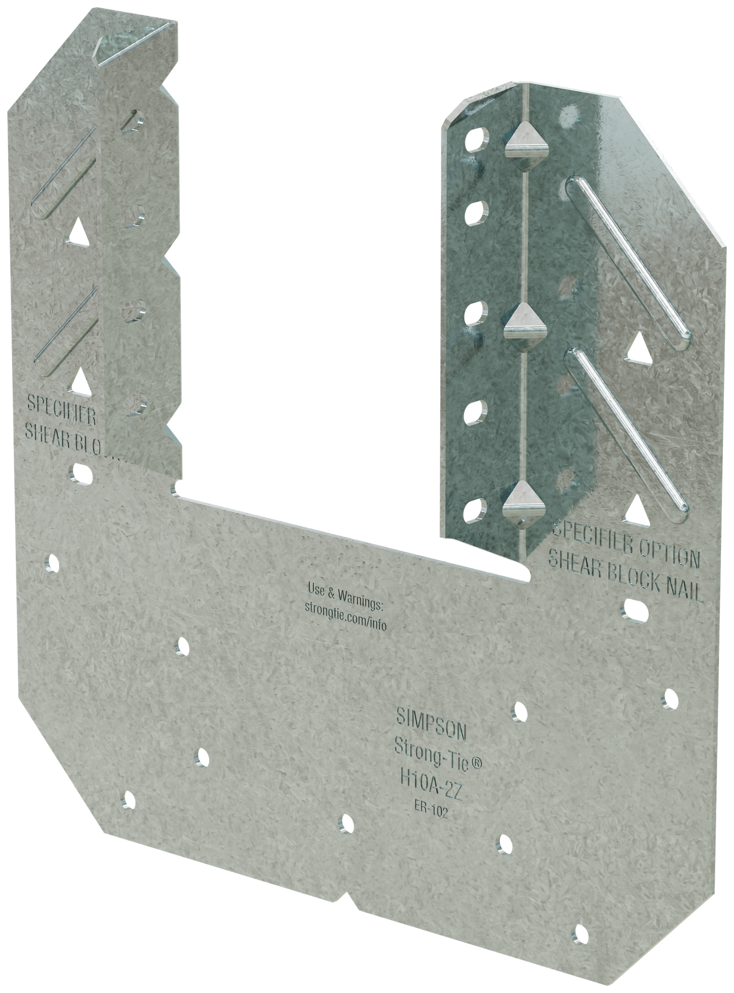 Simpson Strong-Tie H10A-2Z H10A-2 18-Gauge ZMAX® Galvanized Hurricane Tie (Pack of 2400)