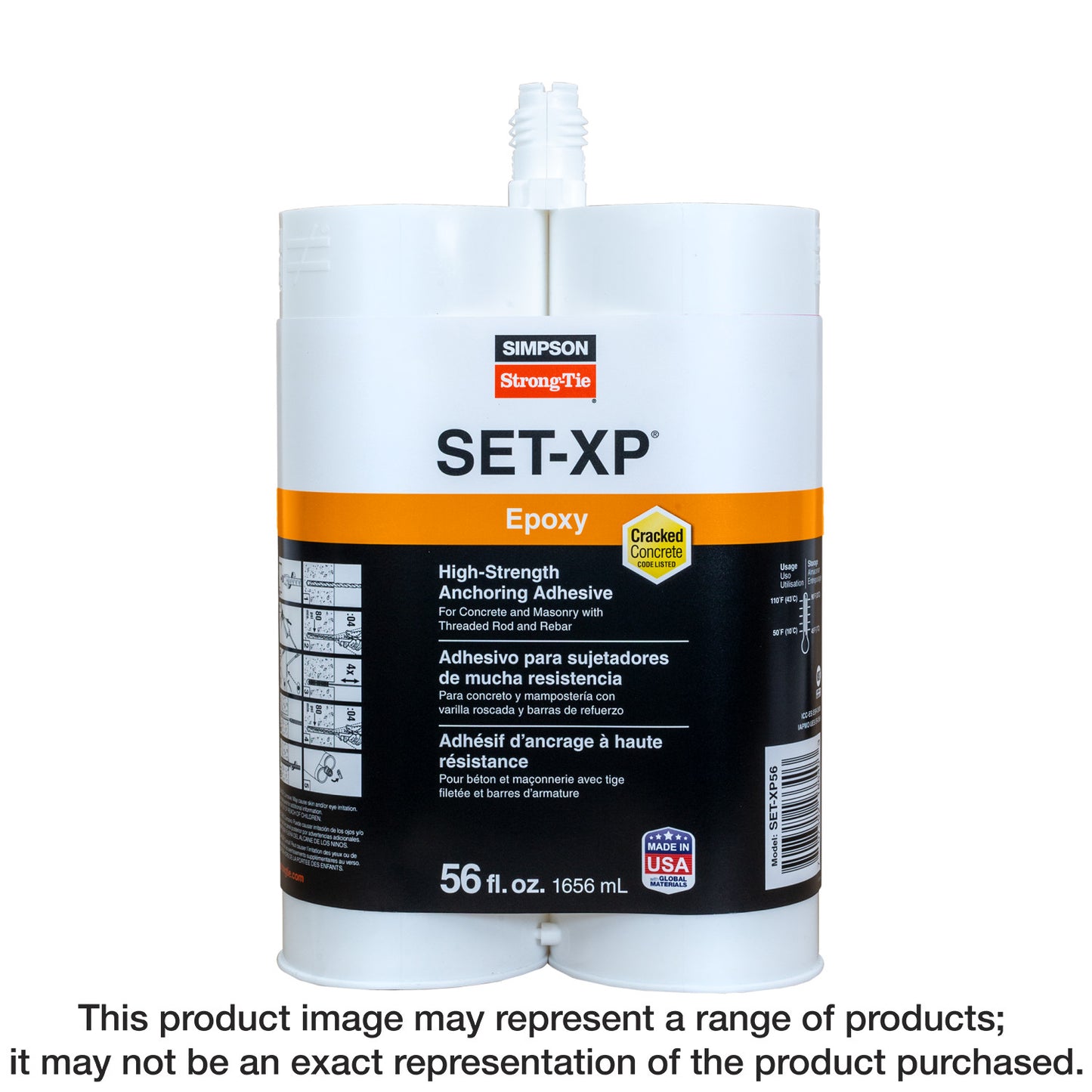 Simpson Strong-Tie SET-XP56 SET-XP® 56-oz. High-Strength Epoxy Adhesive Cartridge (Pack of 6)